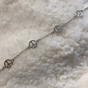 Peace Sign Anklet